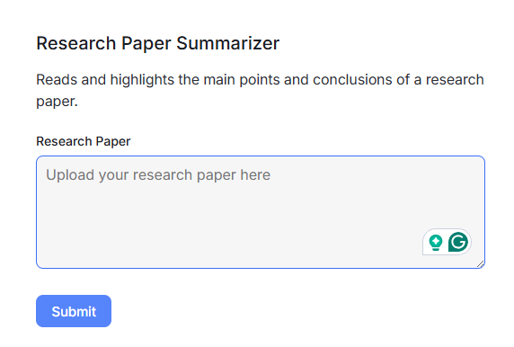 Research Paper Summarizer