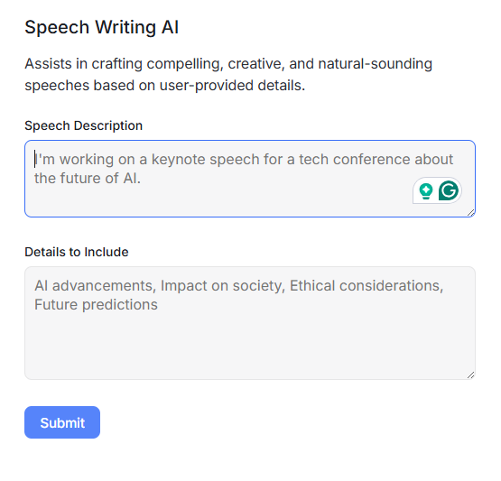 Speech Writing AI