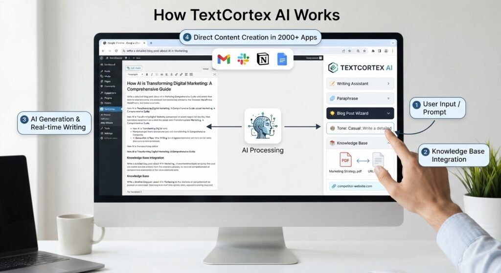 how textcortxt ai work
